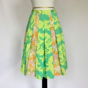 Floral Elevenses Anthropologie pleated skirt
